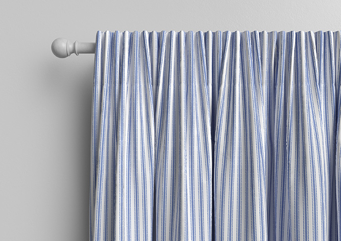 Lace Stripes, Soft Blue - Made to Measure Curtains - Image 10